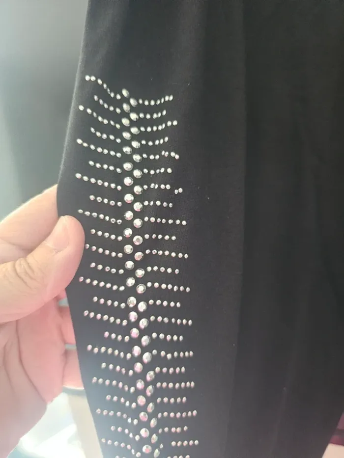 Legging noir avec strass Taille 48/50 - photo numéro 3