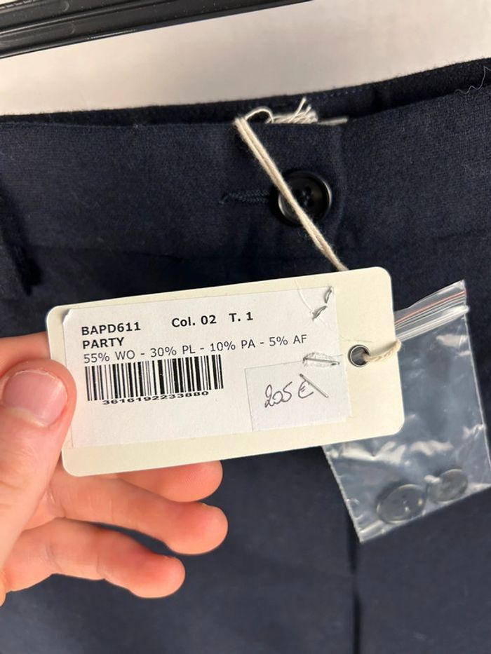 Pantalon tailleur laine Hartford marine T1 neuf - photo numéro 3