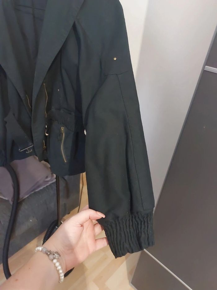 Veste femme noir Carling taille 38/M avec ceinture neuf sans étiquette - photo numéro 8