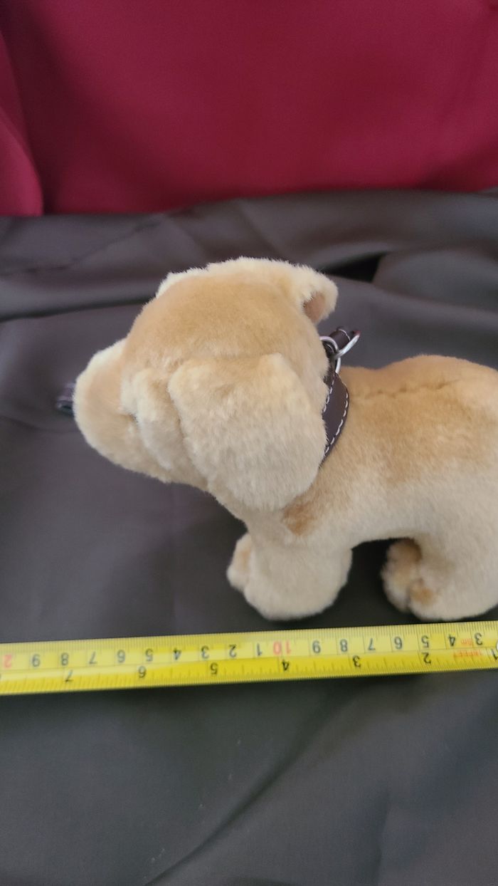 peluche chiot beige collier laisse keel toys - photo numéro 2