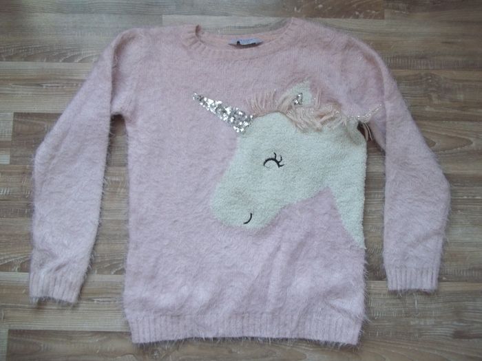 Pull rose licorne Primark 11/12 ans