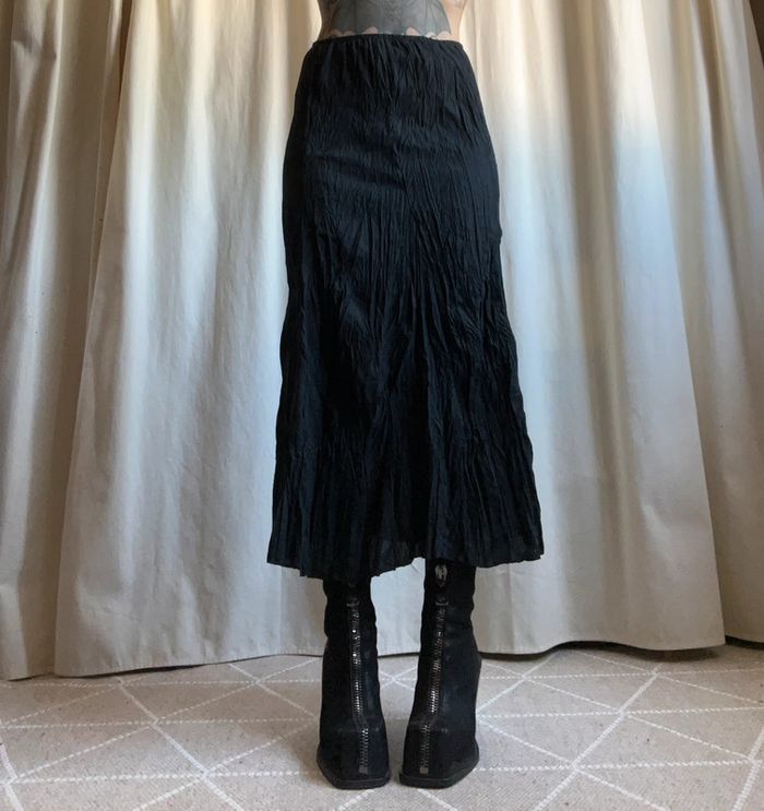 Jupe longue effet froissé Goth Witchy 90s vintage made in France 🇫🇷 Whimsigoth - Taille S/M - photo numéro 3