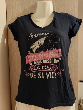 T-shirt Femme d’un pêcheur – Taille S 🎣