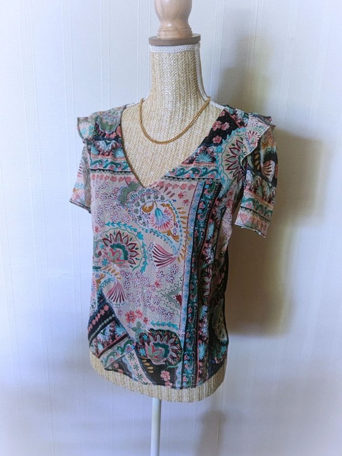 T-shirt imprimé taille S/36 🌸 Naf Naf - photo numéro 3