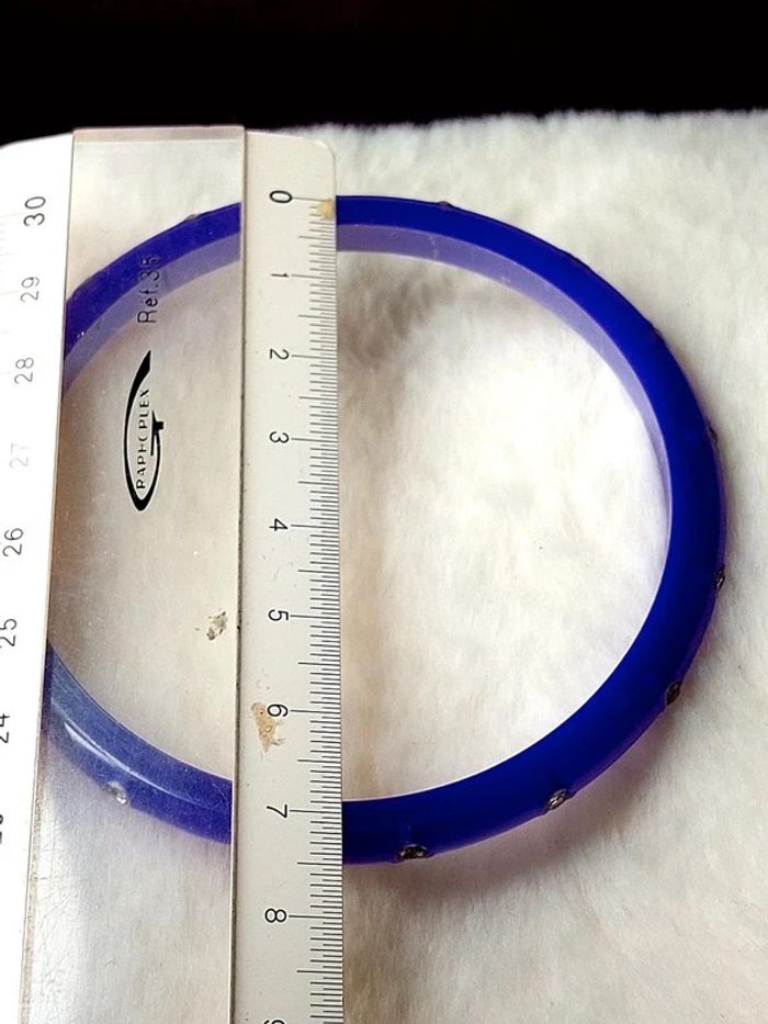 Magnifique bracelet jonc violet avec strass vintage Y2k - photo numéro 5