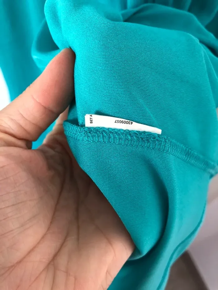 Robe longueur midi vert d'eau Mango taille S - photo numéro 6
