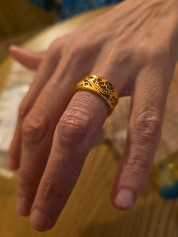 Bague plaque or taille 56