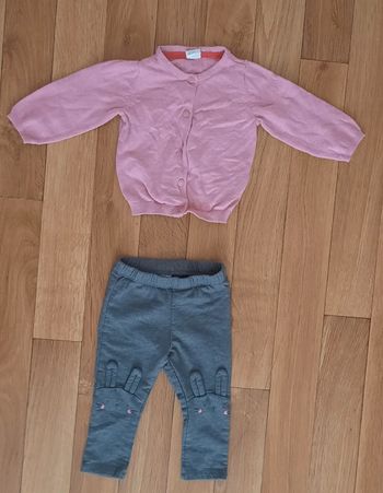 Ensemble pantalon et gilet 6/9 mois