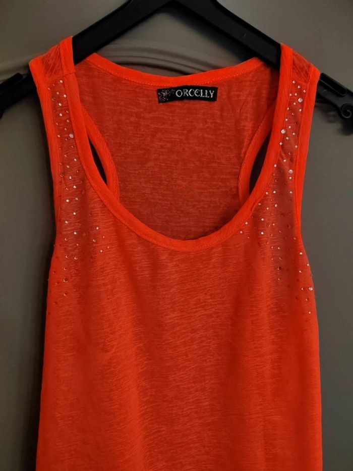 Débardeur orange fluo - photo numéro 2