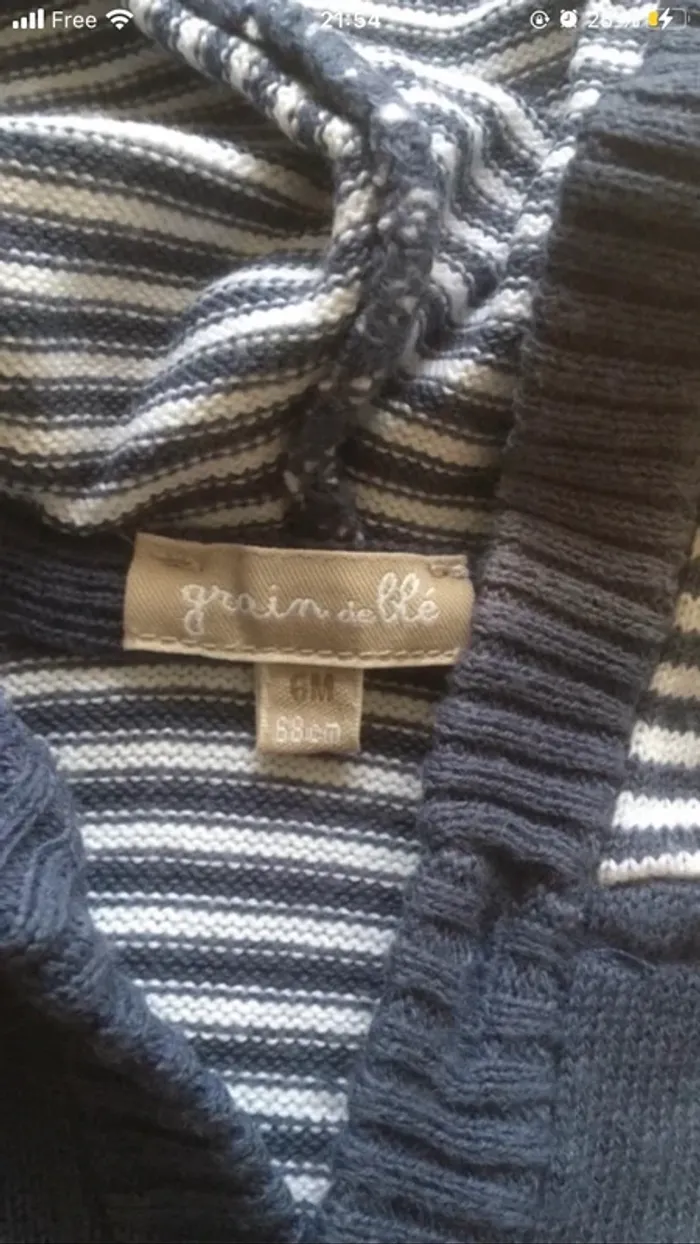 Pull sans manches à capuche Grain de blé - photo numéro 3