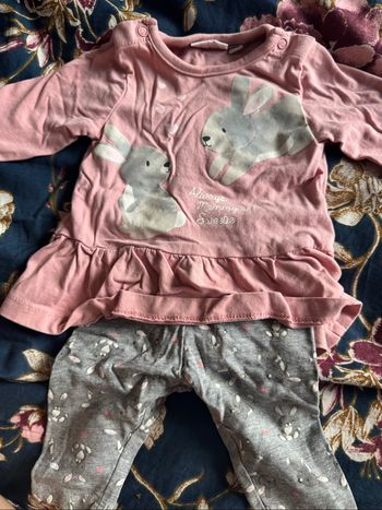 🐰 Adorable tenue bébé – Taille 3 mois – Motif petit lapin