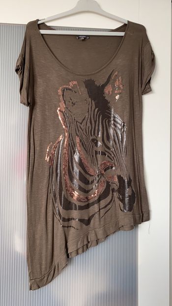 Teeshirt Zèbre asymétrique Phildar Taille S