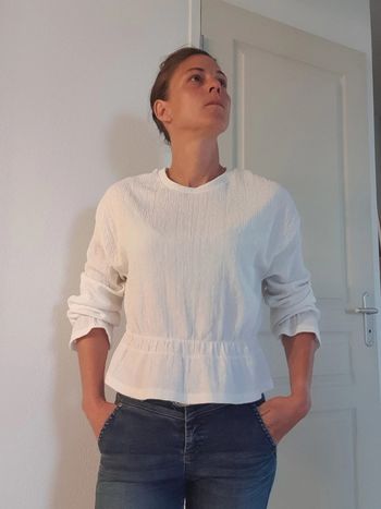 Haut chemise chemisier blanc femme taille L ou 40