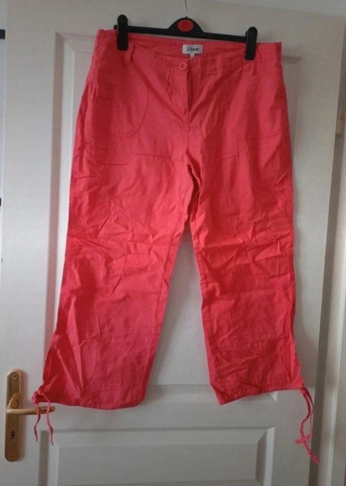 Pantacourt rouge Taille 44 Etam
