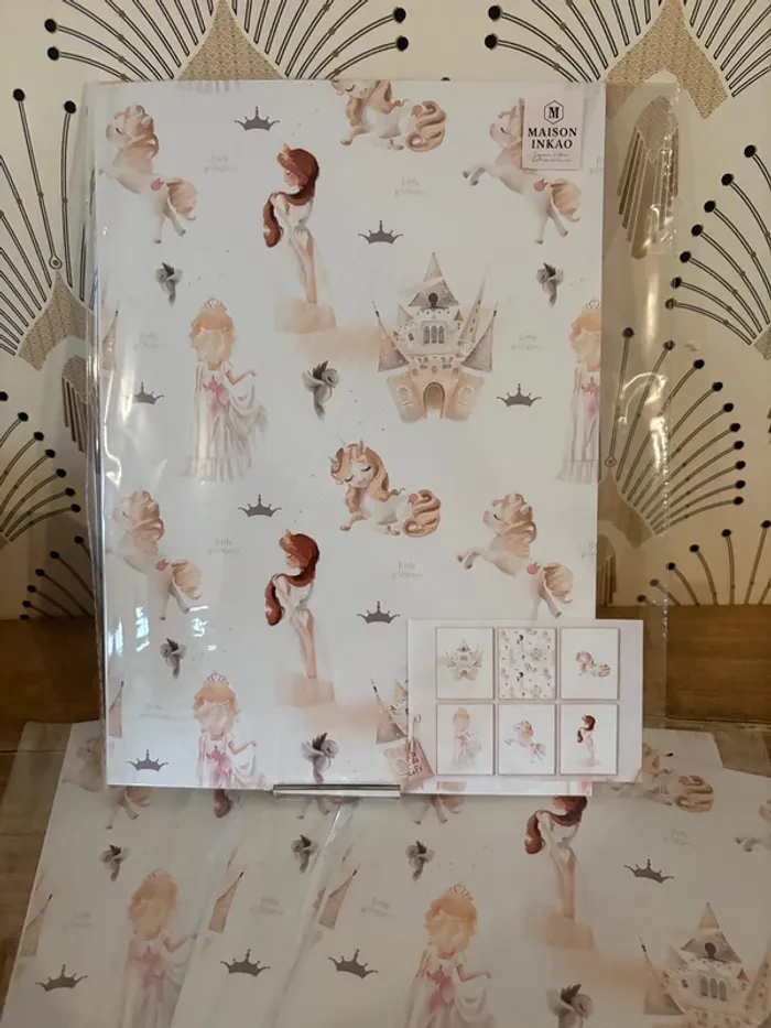 Affiches “Princesse et licorne” pour chambre enfant