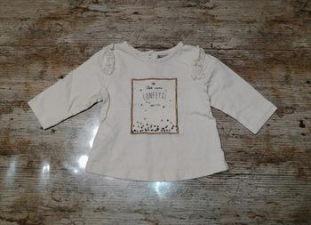 Joli t-shirt manches longues fille 3 mois TAO