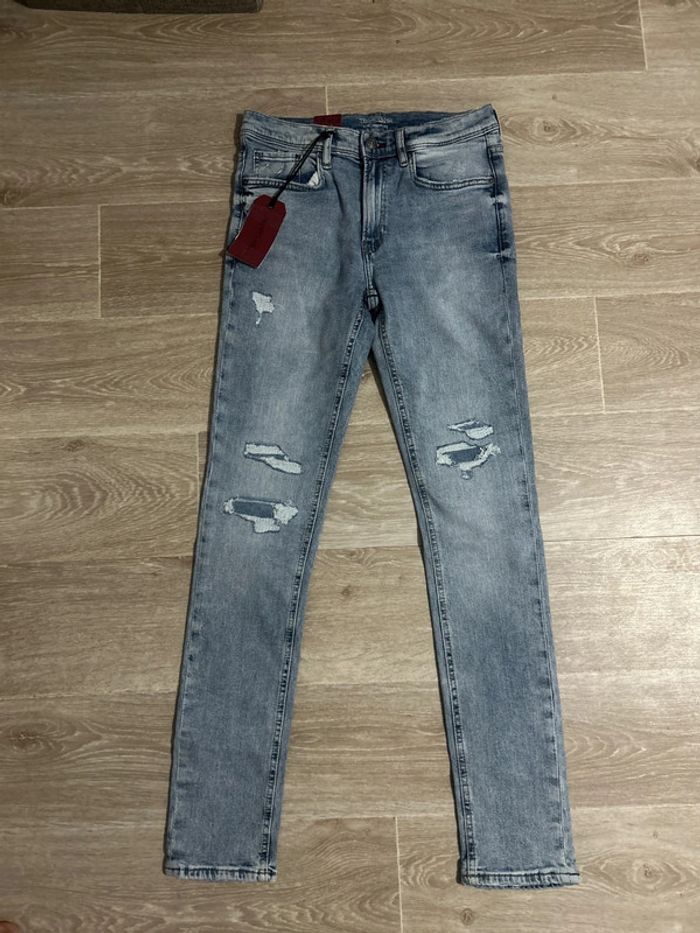 Jeans Teddy Smith flash jr skinny bleu clair destroy 16ans