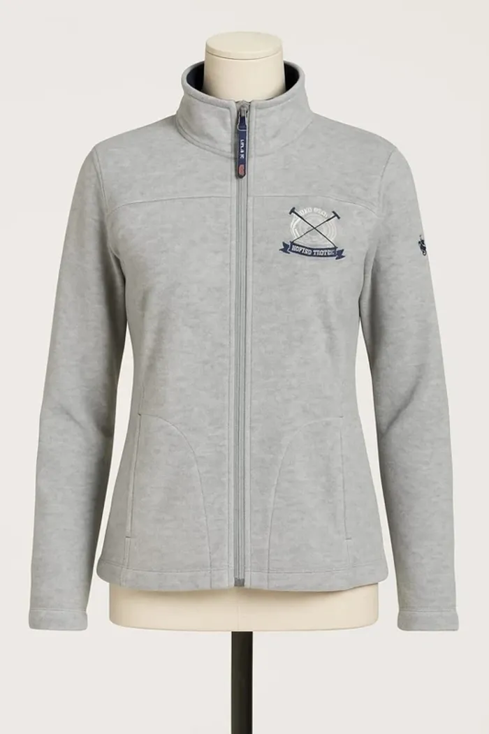 Veste polaire avec capuche gris bleu  Marion & Roth Taille S - photo numéro 2