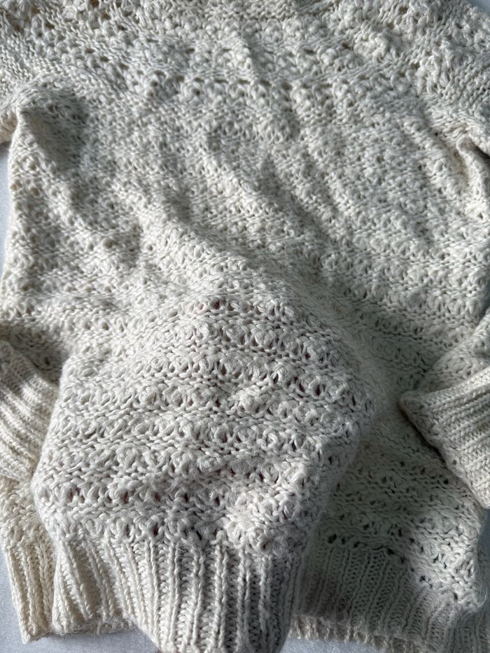 Pull sweat en maille ajouré Ralph Lauren blanc crème pour mixte taille XS - photo numéro 6