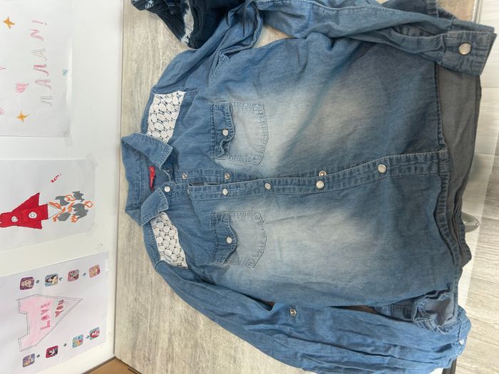 lot 4 vêtements fille 16 ans chemise salopette robe tunique pull capuche - photo numéro 2