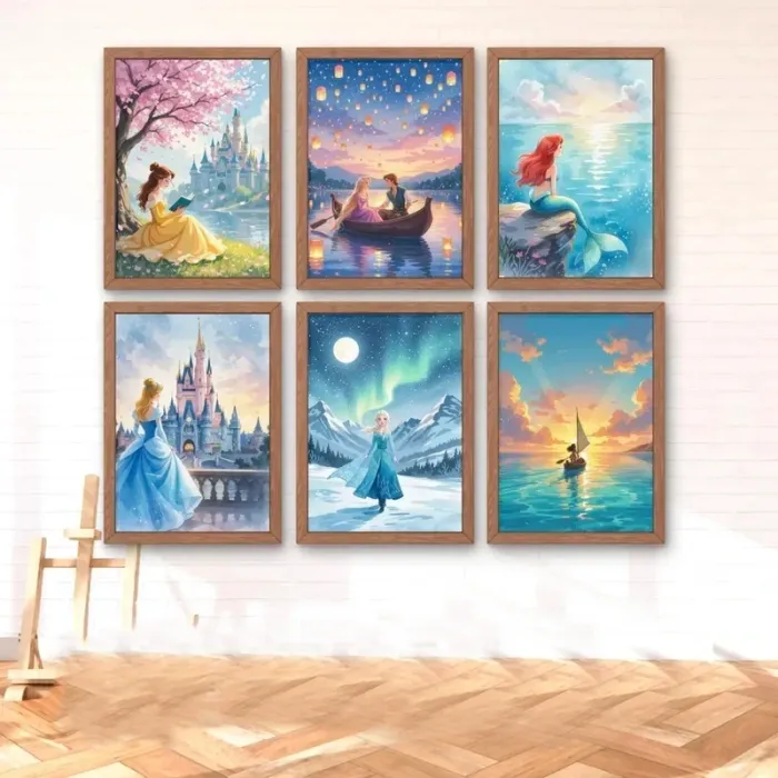Affiches “Princesses Disney” pour chambre enfant - photo numéro 3