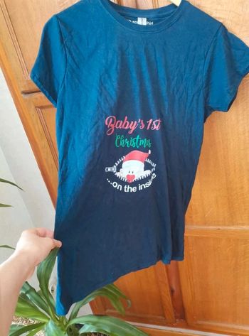 Tee shirt / t  shirt  femme  enceinte  1er  Noël baby