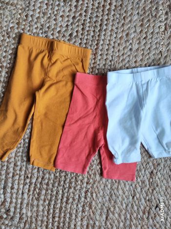 Lot 3 leggings bebe fille 6 mois