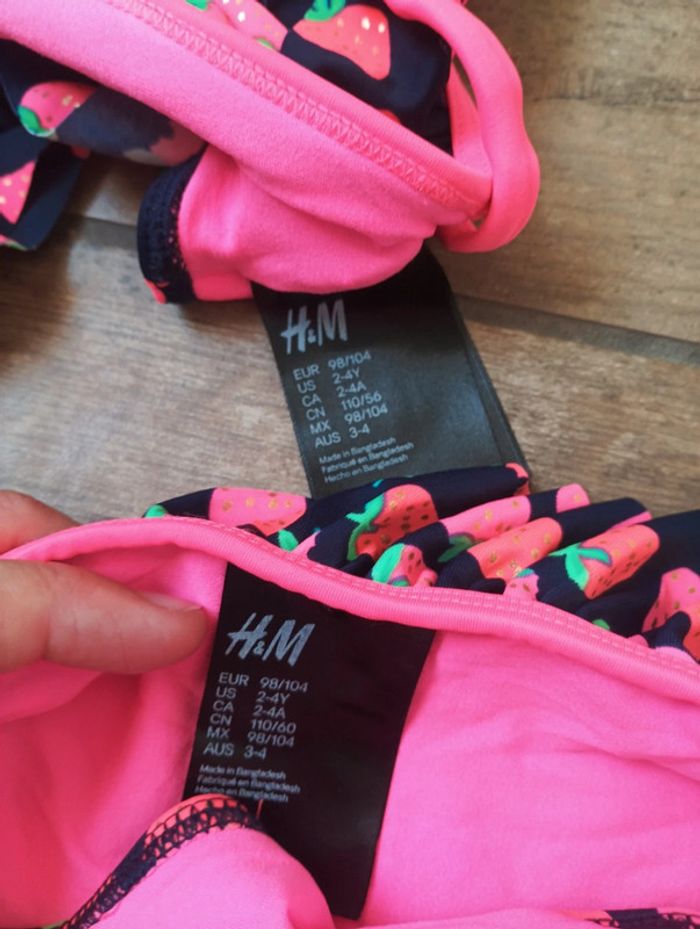 Maillot de bain 2 pièces Fille 2/4 ans fraises papillon H&M - photo numéro 2