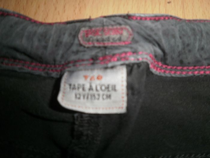 Pantalon en jeans Skinny Fille gris 12 ans Marque TAO - photo numéro 2