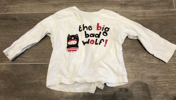 Teeshirt manches longues blanc 12 mois