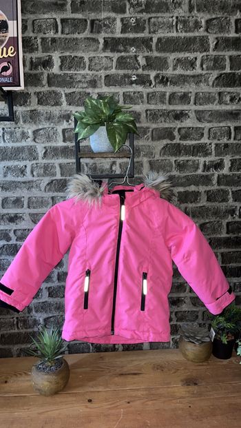 Veste rose à capuche fourrure  H&M