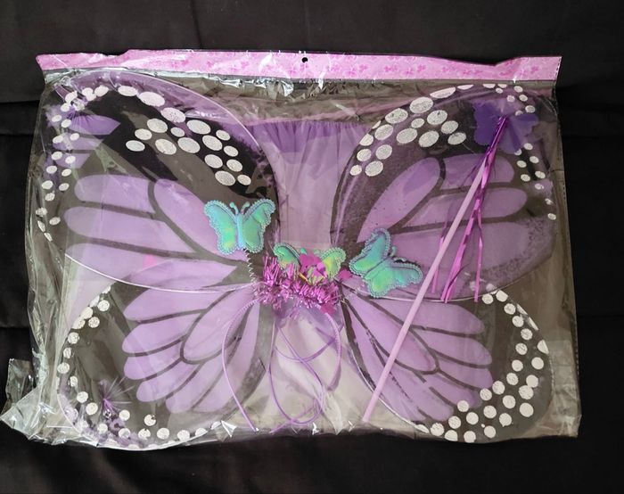 Déguisement papillon violet et accessoires 3-6ans - photo numéro 5