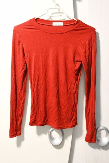 Sous pull rouge moulant femme