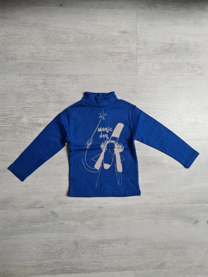 Sous pull neuf DPAM 12 mois bleu marine avec chien 🐕