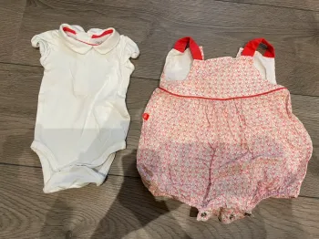 Barboteuse + body assorti Okaidi 3 mois