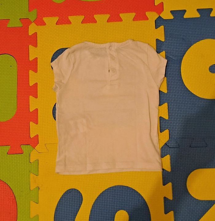 T-shirt manches courtes blanc, kiabi, taille 12 mois (73/76 cm) - photo numéro 2