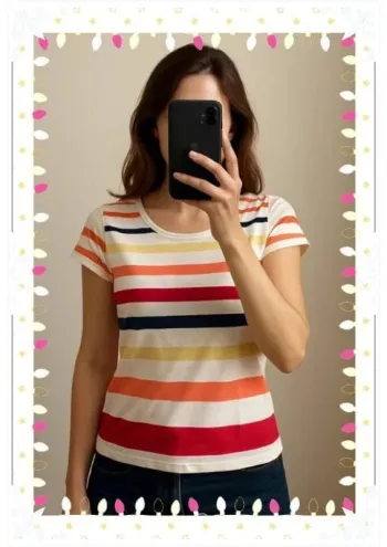 🌈 Tshirt à rayures Burton Taille M 🌈