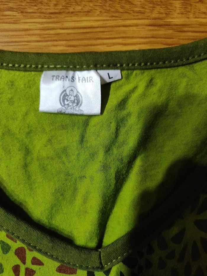 Robe d'été verte et marron - photo numéro 3