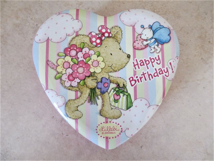 Boîte en métal cœur enfant Happy Birthday - photo numéro 2