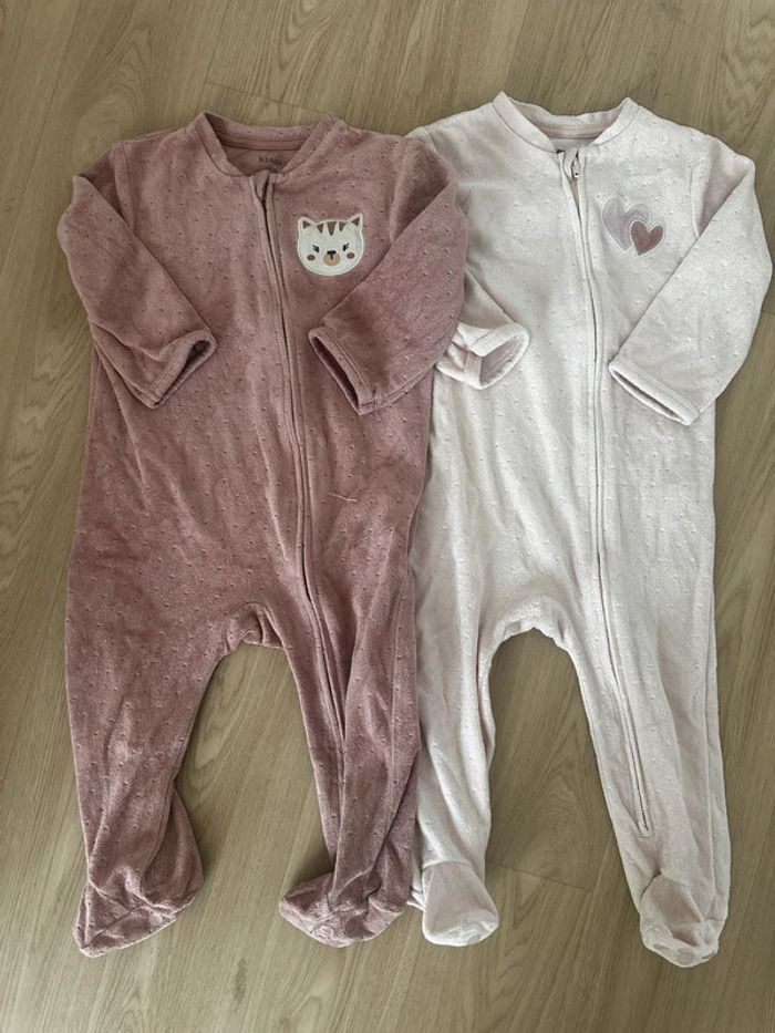 Lots de 2 pyjamas roses anti dérapants 18 mois kiabi