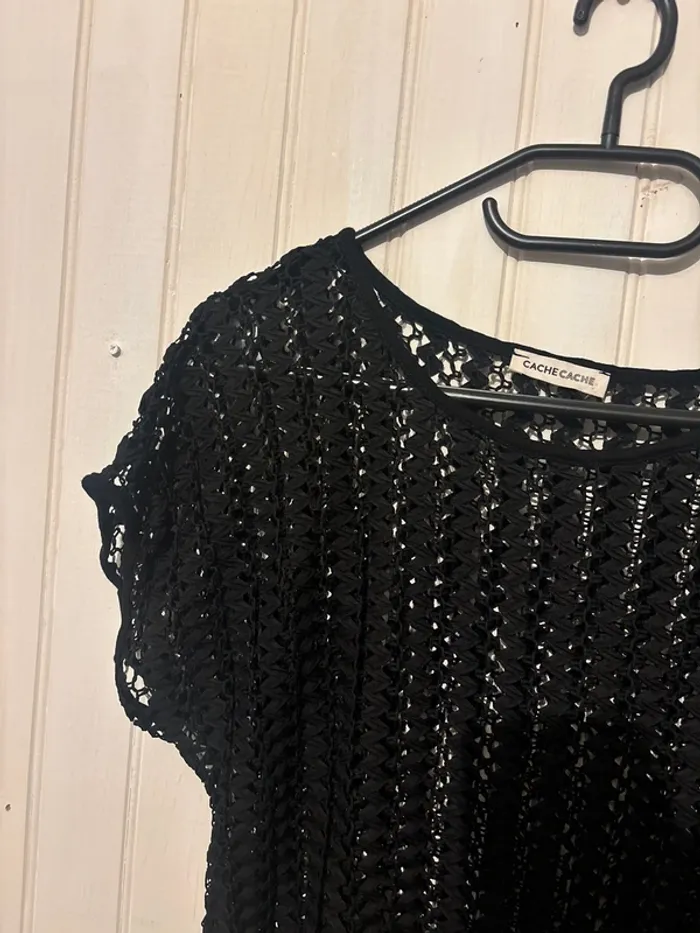 Top maille noir - photo numéro 2