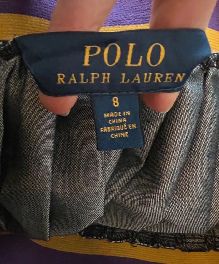 Jupe plissée façon jean taille 8 ans - Polo by Ralph Lauren - photo numéro 7