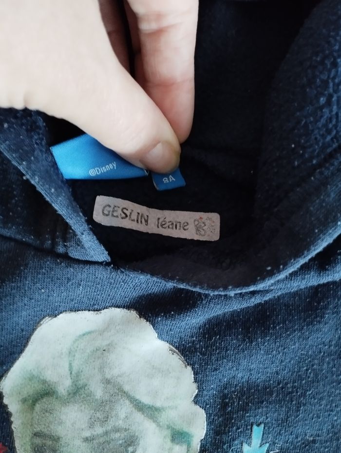 Sweat à capuche Elsa 8 ans fille - photo numéro 3