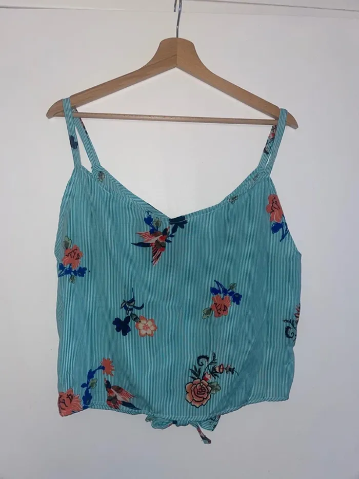 Débardeur court bleu M/L - photo numéro 3