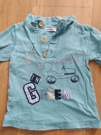 T-shirt manches longues tout compte fait 18M bleu