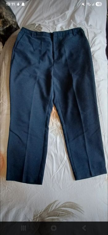 Pantalon tailleur bleu 