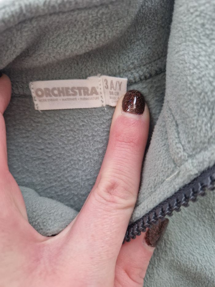 Polaire garçon 3 ans Orchestra vert sauge - photo numéro 2