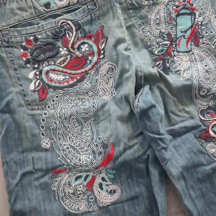 Bermuda large baggy short vintage jeans denim hip hop streetwear Ecko y2k 2000 taille 32us fr42 - photo numéro 9