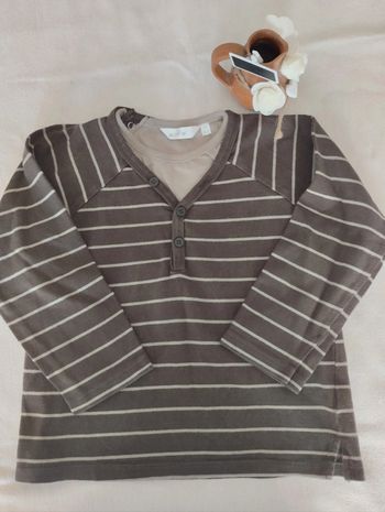 T shirt manches longues style polo kidkanai