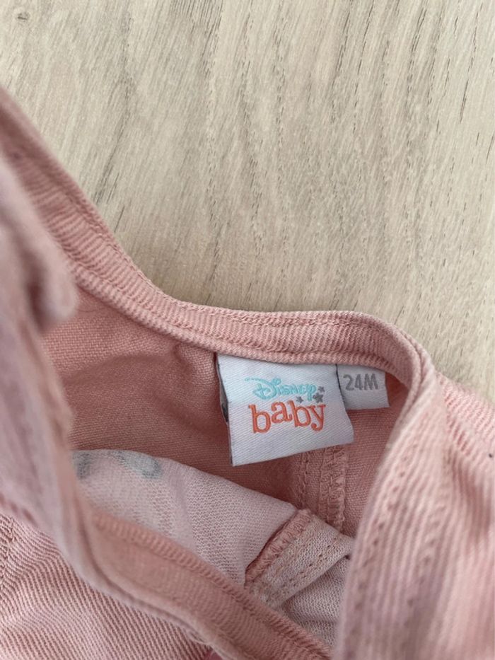 Robe en jean rose Minnie Disney fille 24 mois 2 ans - photo numéro 3